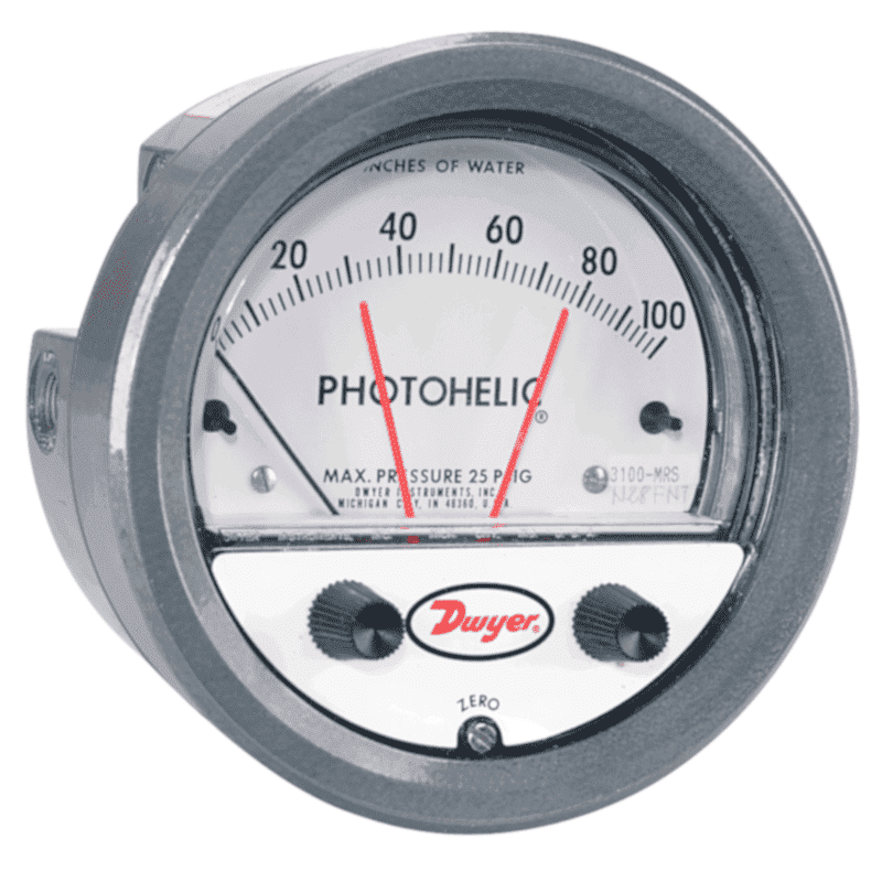 Image de Dwyer Photohelic manomètre différentiel série 3000MR